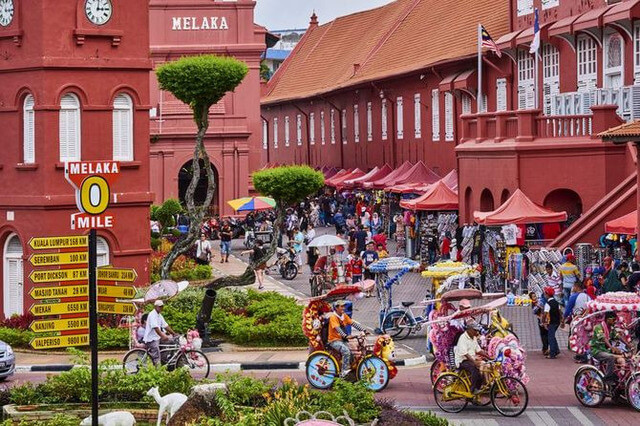 Thành phố Malacca (Melaka) nằm ở miền tây Malaysia